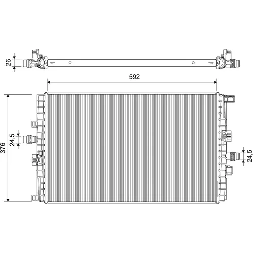 Chladič motora VALEO 701462