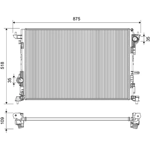 Chladič motora 701479 /VALEO/