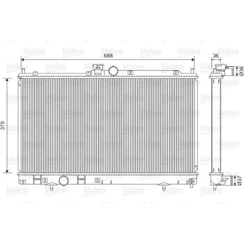 Chladič motora 701560 /VALEO/