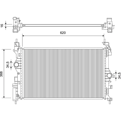 Chladič motora VALEO 701752