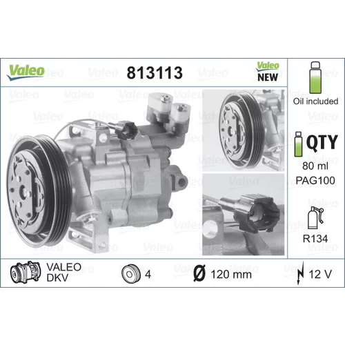 Kompresor klimatizácie 813113 /VALEO/ - obr. 1