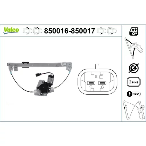 Mechanizmus zdvíhania okna VALEO 850016