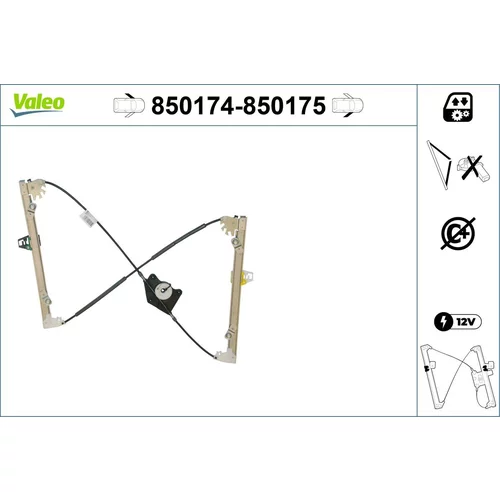 Mechanizmus zdvíhania okna VALEO 850174