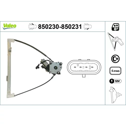 Mechanizmus zdvíhania okna VALEO 850230