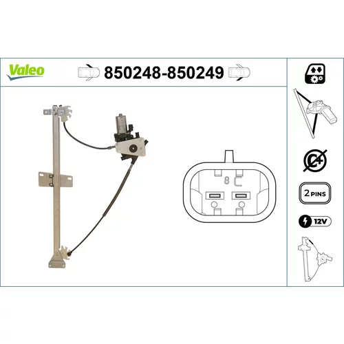 Mechanizmus zdvíhania okna VALEO 850248