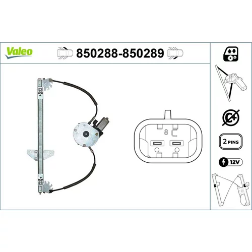 Mechanizmus zdvíhania okna VALEO 850288