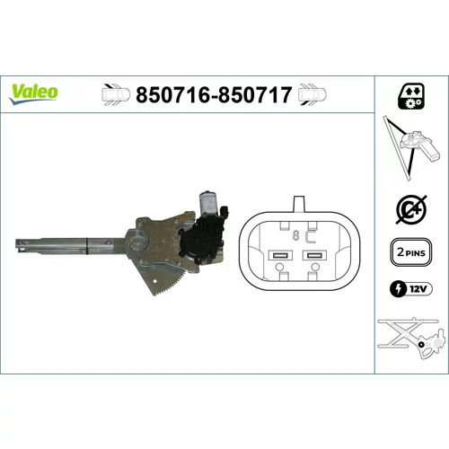 Mechanizmus zdvíhania okna VALEO 850716