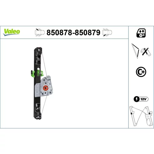 Mechanizmus zdvíhania okna VALEO 850878