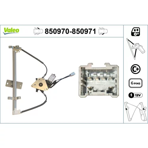 Mechanizmus zdvíhania okna VALEO 850970