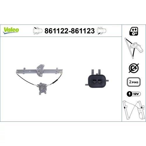 Mechanizmus zdvíhania okna VALEO 861122