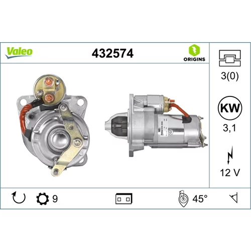 Štartér VALEO 432574
