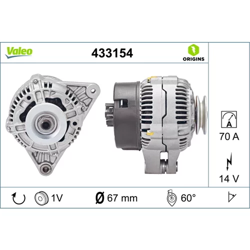 Alternátor VALEO 433154