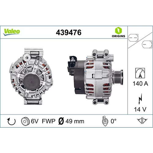 Alternátor 439476 /VALEO/