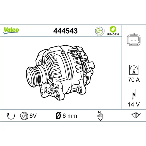 Alternátor VALEO 444543