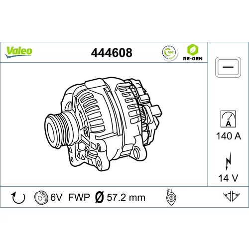 Alternátor VALEO 444608