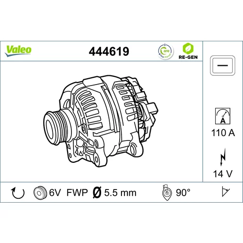Alternátor VALEO 444619