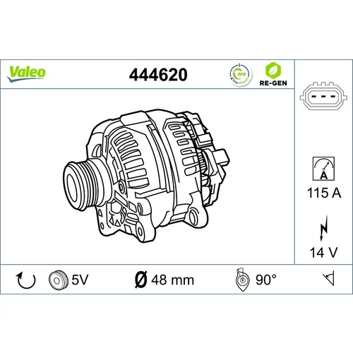 Alternátor 444620 /VALEO/