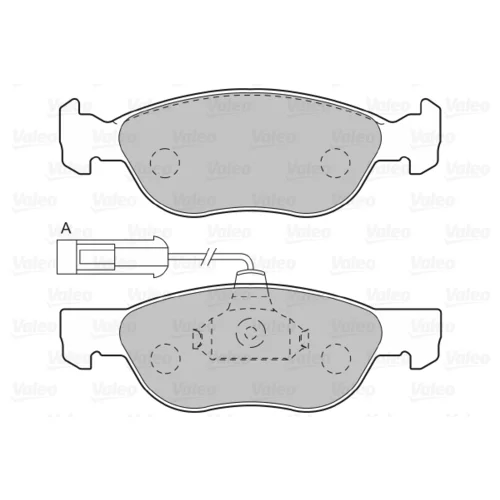 Sada brzdových platničiek kotúčovej brzdy 598041 /VALEO/ - obr. 1