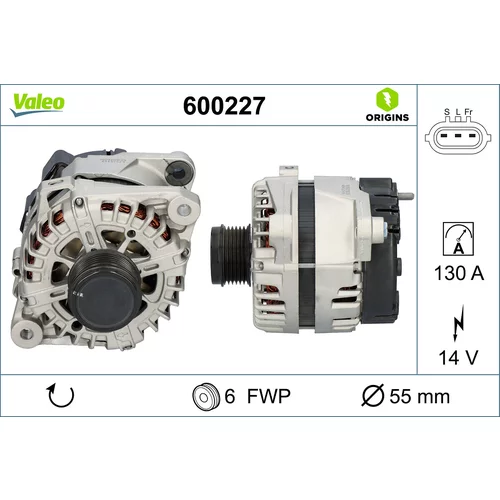 Alternátor VALEO 600227