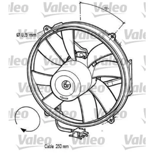 Ventilátor chladenia motora VALEO 696062