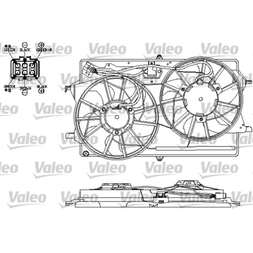 Ventilátor chladenia motora VALEO 696154
