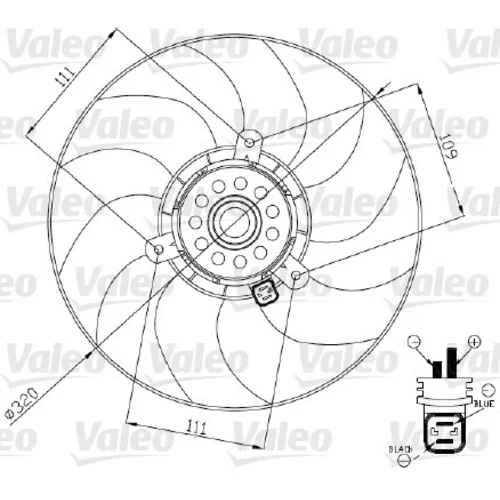 Ventilátor chladenia motora VALEO 696188