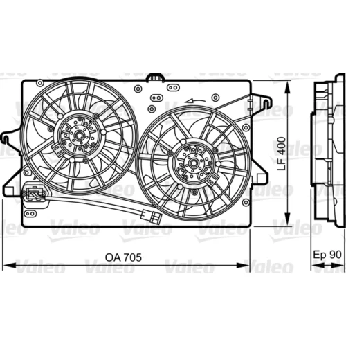 Ventilátor chladenia motora VALEO 696362