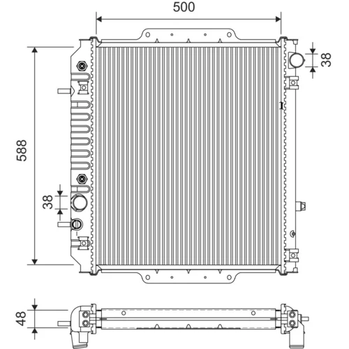 Chladič motora VALEO 701413