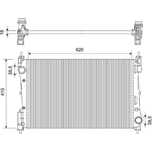 Chladič motora VALEO 701820