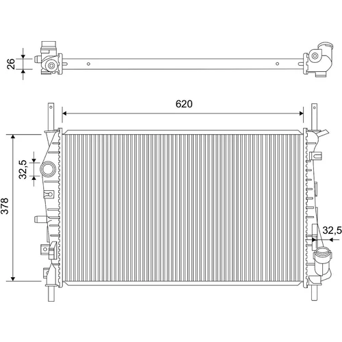 Chladič motora 701876 /VALEO/