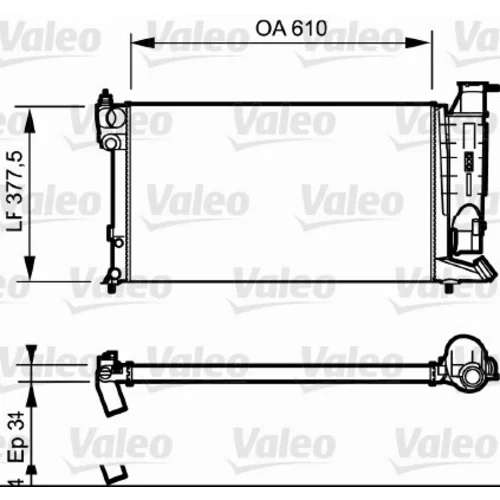 Chladič motora VALEO 731180