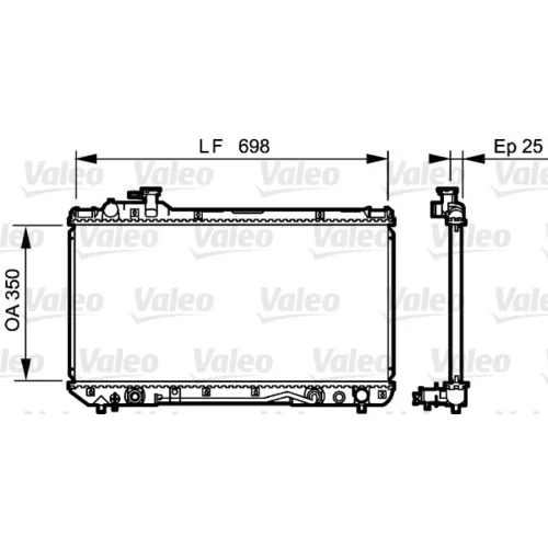 Chladič motora VALEO 734466