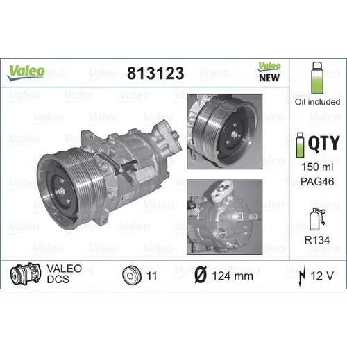 Kompresor klimatizácie 813123 /VALEO/ - obr. 1