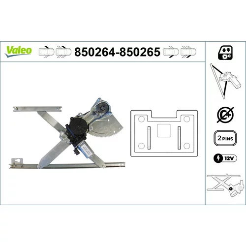 Mechanizmus zdvíhania okna VALEO 850264