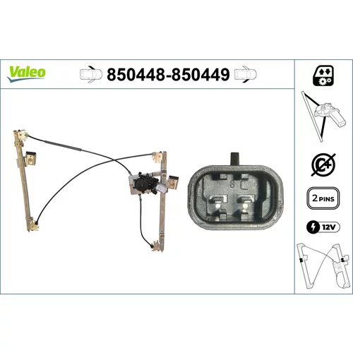 Mechanizmus zdvíhania okna VALEO 850448