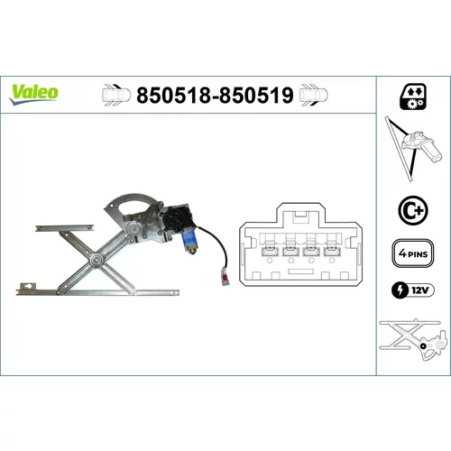 Mechanizmus zdvíhania okna VALEO 850518