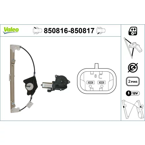 Mechanizmus zdvíhania okna VALEO 850816