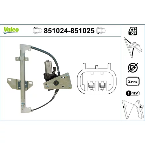 Mechanizmus zdvíhania okna VALEO 851024