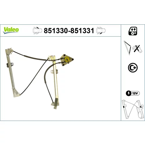 Mechanizmus zdvíhania okna VALEO 851330