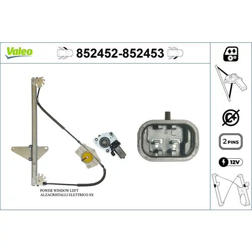 Mechanizmus zdvíhania okna VALEO 852452