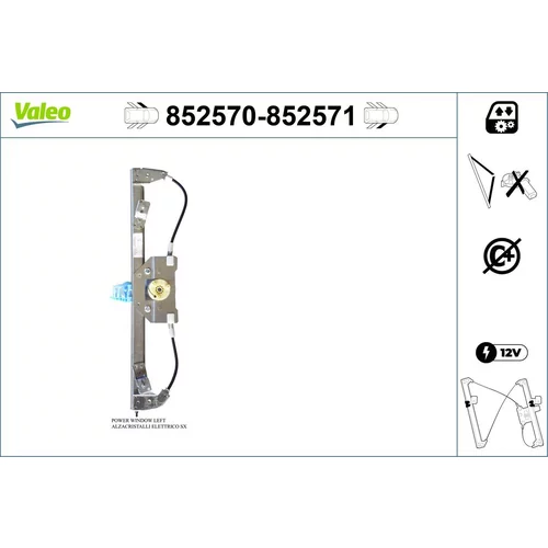 Mechanizmus zdvíhania okna VALEO 852570