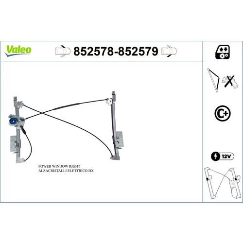 Mechanizmus zdvíhania okna VALEO 852578