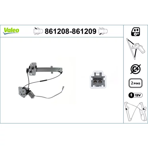 Mechanizmus zdvíhania okna VALEO 861209