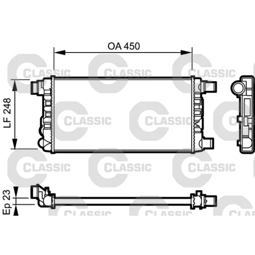 Chladič motora VALEO 230309