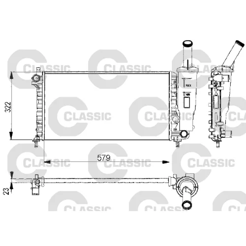Chladič motora VALEO 232578