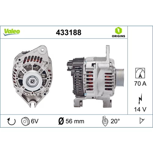 Alternátor VALEO 433188