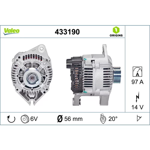 Alternátor VALEO 433190