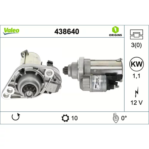Štartér VALEO 438640