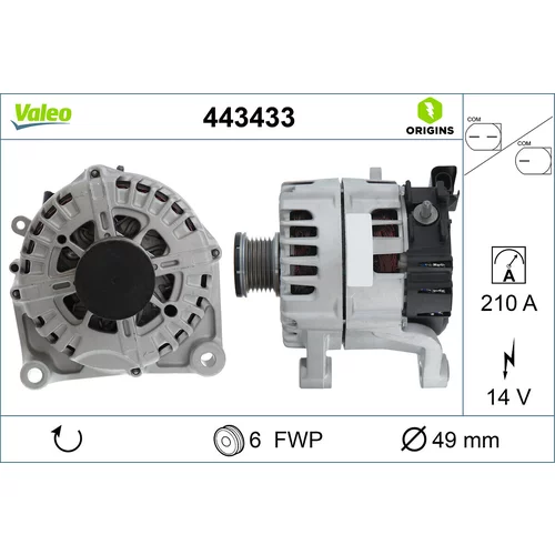 Alternátor VALEO 443433