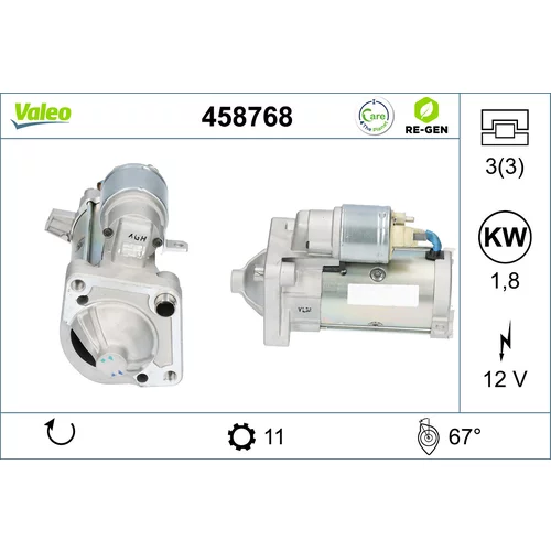 Štartér VALEO 458768